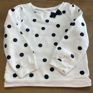 Toddler Girls Polka Dot Sweatshirt